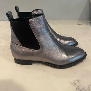 rag & bone mason chelsea boots metallic silver sz 36